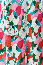 Kimmy Tulip Floral Frill Neck Crepe Midi Dress