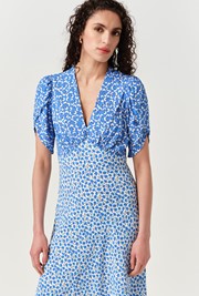 Faye Floral Crepe Midi Dress