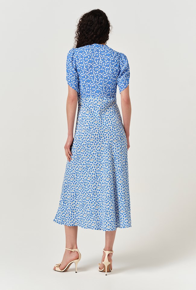 Faye Floral Crepe Midi Dress