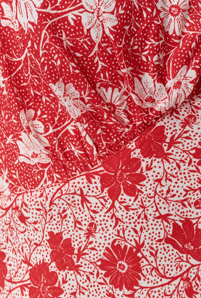 Faye Floral Crepe Midi Dress