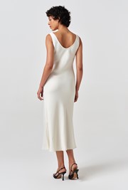 Arya Cowl Neck Satin Midi Dress