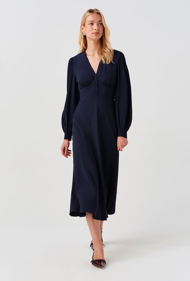 Deanna V-Neck Midi Dress
