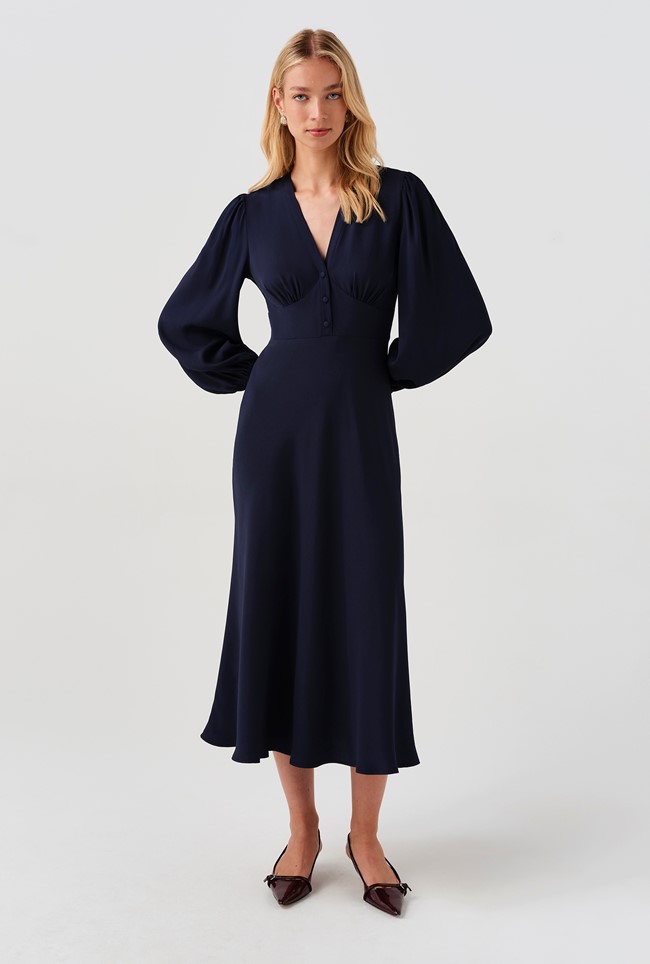 Deanna V-Neck Midi Dress