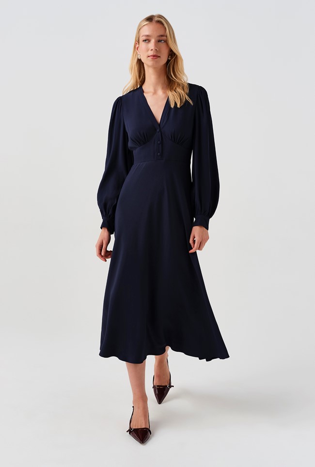 Deanna V-Neck Midi Dress