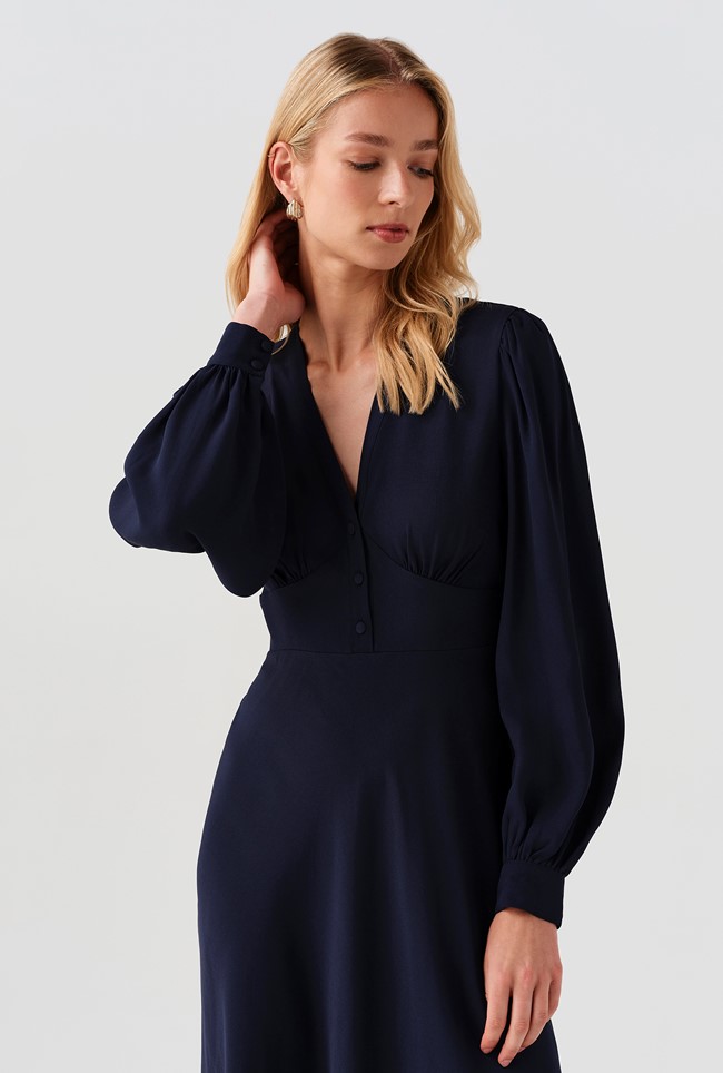 Deanna V-Neck Midi Dress