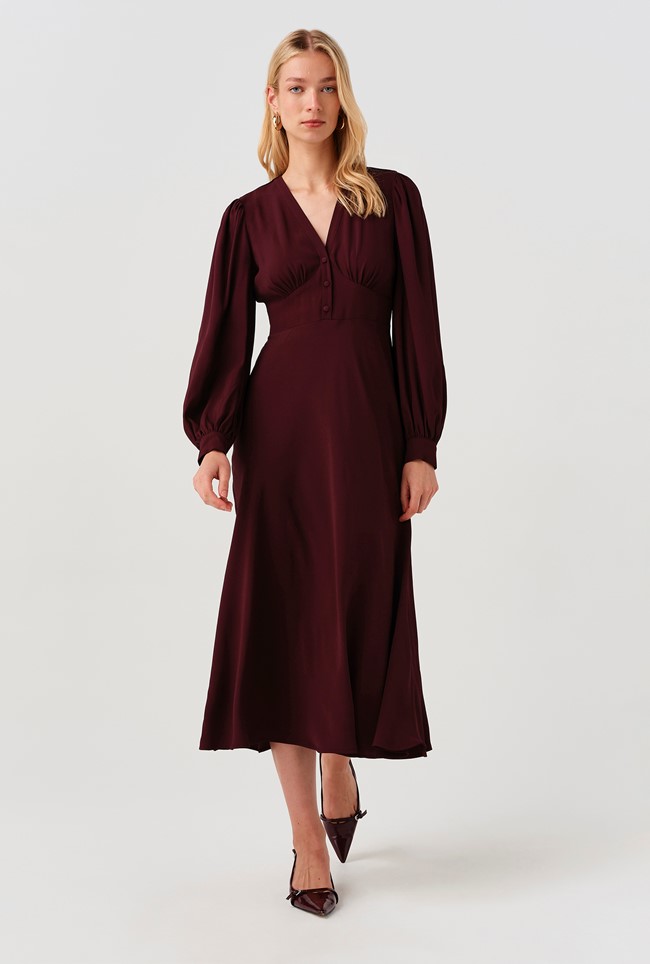 Deanna V-Neck Midi Dress