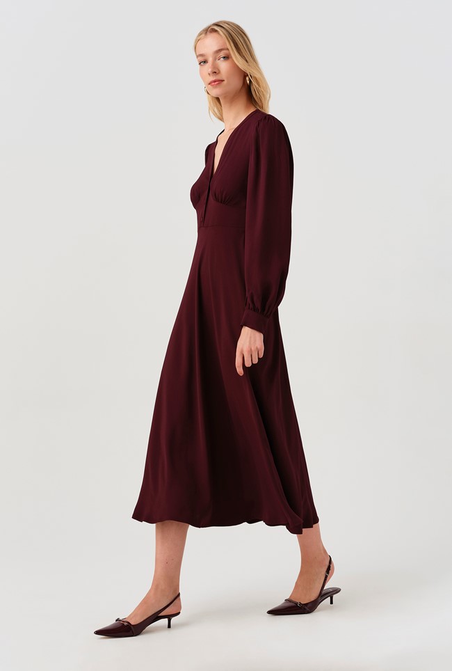 Deanna V-Neck Midi Dress