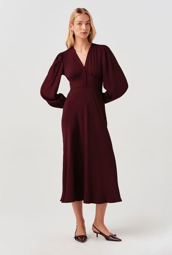 Deanna V-Neck Midi Dress