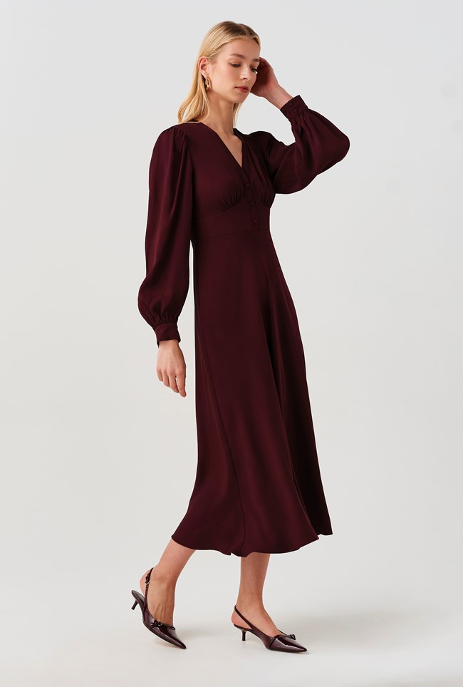 Deanna V-Neck Midi Dress