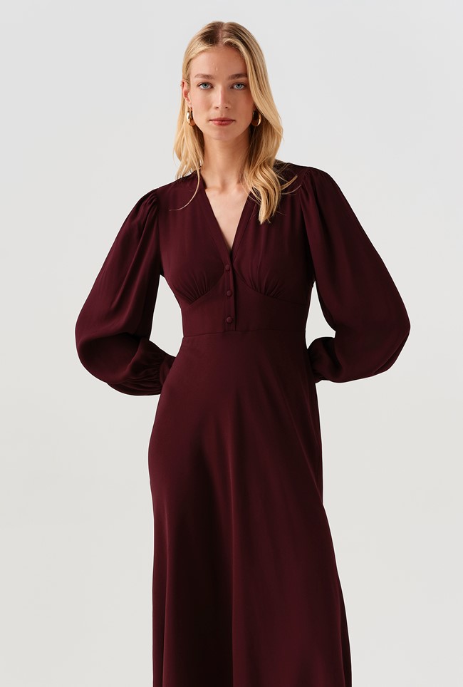 Deanna V-Neck Midi Dress
