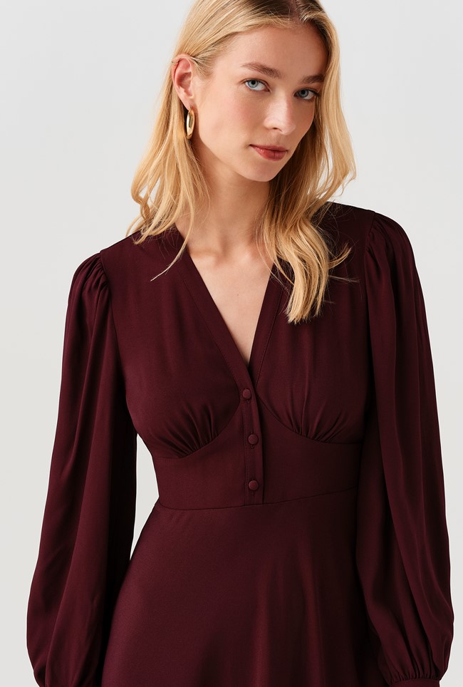 Deanna V-Neck Midi Dress