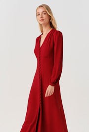 Francesca Crepe Button Through Midi Dress