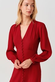Francesca Crepe Button Through Midi Dress