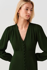 Francesca Crepe Button Through Midi Dress