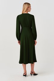 Francesca Crepe Button Through Midi Dress
