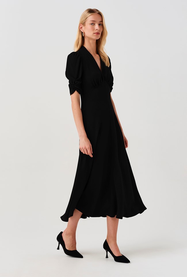 Mia Crepe  Midi Tea Dress