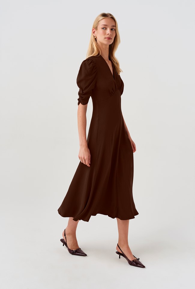 Mia Crepe  Midi Tea Dress