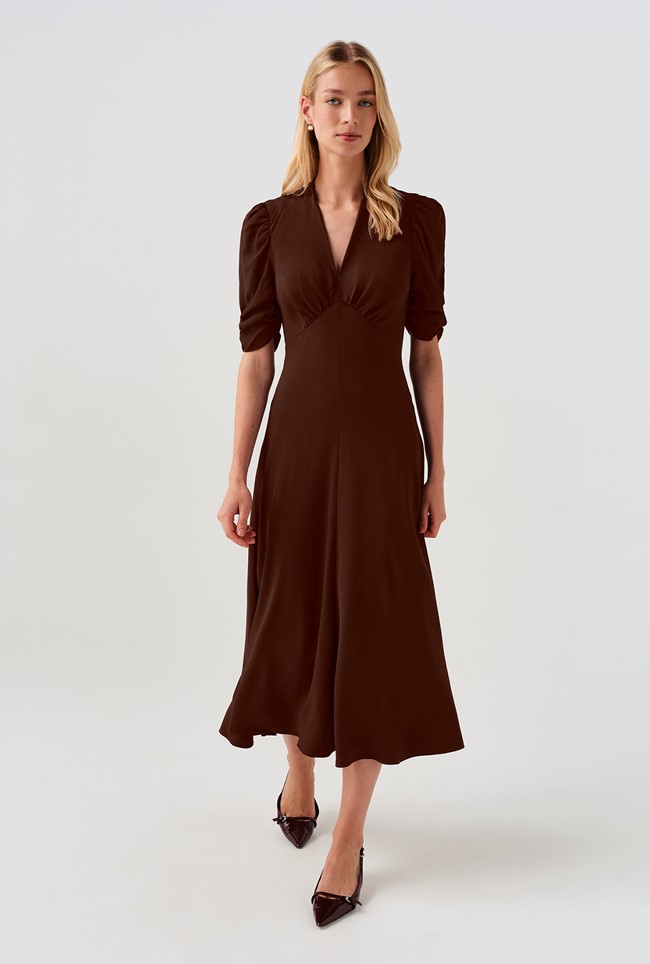 Mia Crepe  Midi Tea Dress
