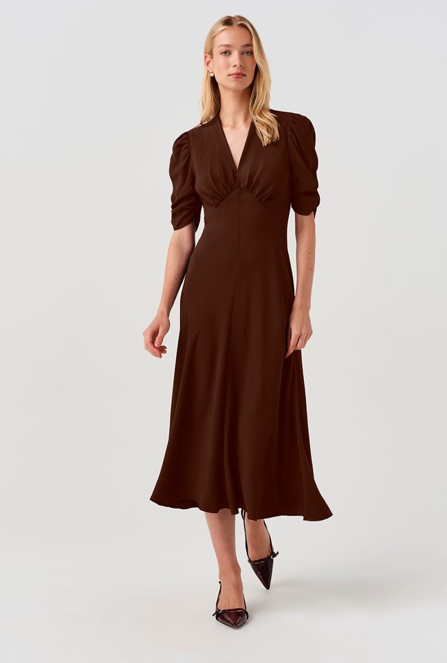Mia Crepe  Midi Tea Dress