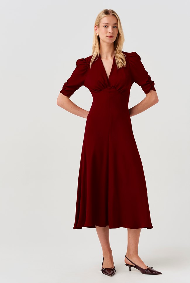 Mia Crepe  Midi Tea Dress