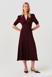 Mia Crepe  Midi Tea Dress