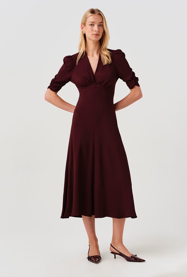 Mia Crepe  Midi Tea Dress