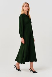 Wendy Crepe Collared Midi Dress