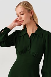 Wendy Crepe Collared Midi Dress