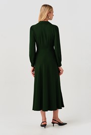 Wendy Crepe Collared Midi Dress