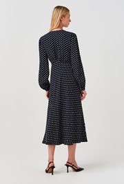 Francesca Spot Button Through Midi Dress