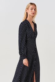 Francesca Spot Button Through Midi Dress