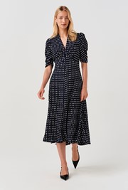 Mia Spot Midi Tea Dress