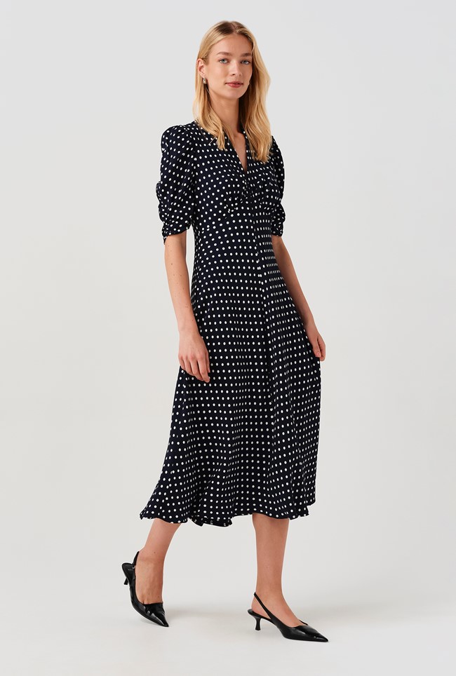 Mia Spot Midi Tea Dress