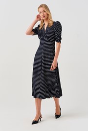 Mia Spot Midi Tea Dress