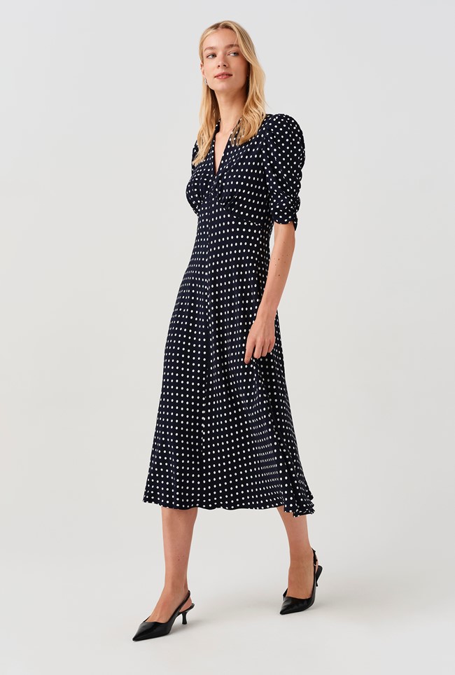 Mia Spot Midi Tea Dress