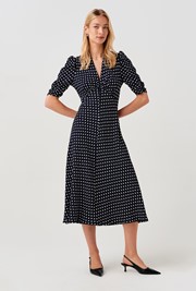 Mia Spot Midi Tea Dress