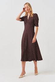 Mia Spot Midi Tea Dress