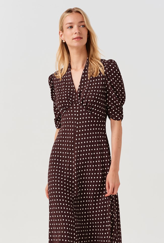 Mia Spot Midi Tea Dress