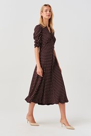 Mia Spot Midi Tea Dress