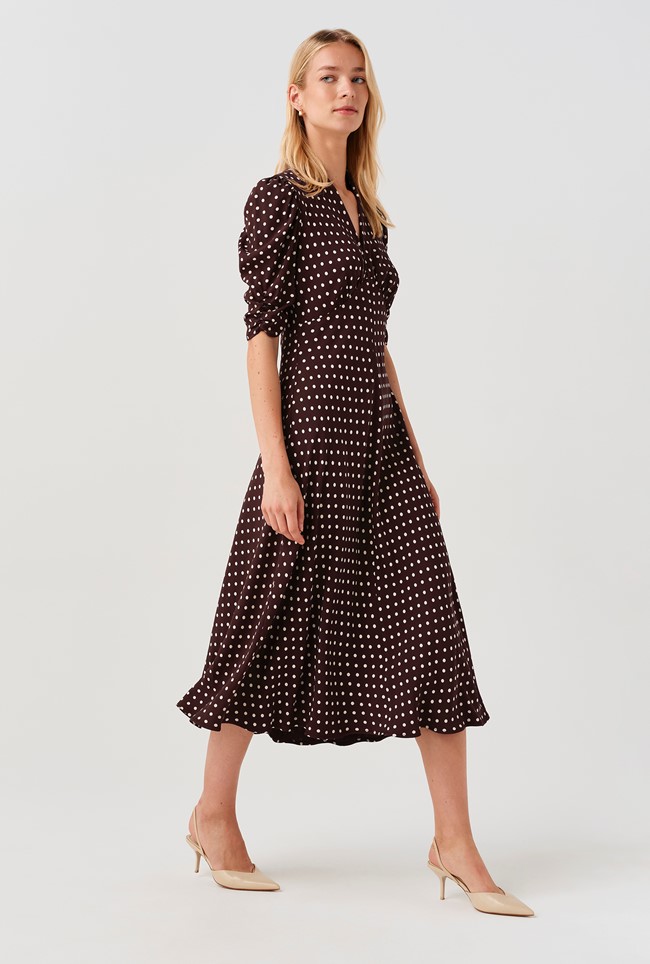 Mia Spot Midi Tea Dress