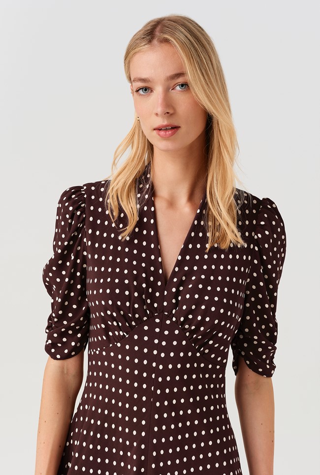 Mia Spot Midi Tea Dress