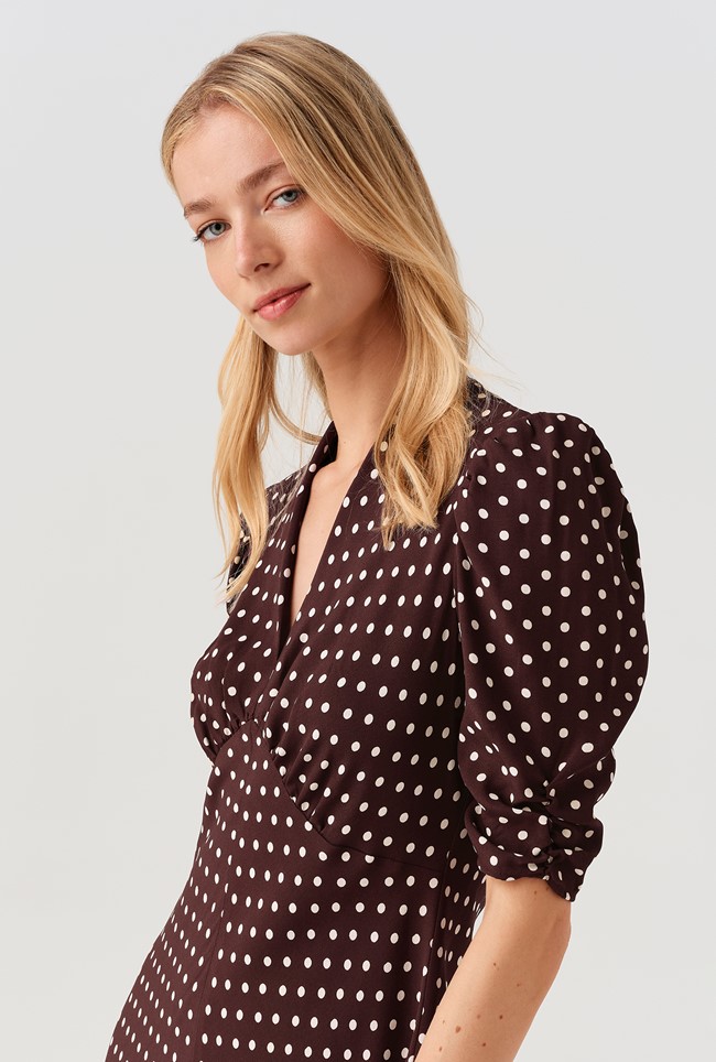 Mia Spot Midi Tea Dress