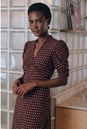 Mia Spot Midi Tea Dress