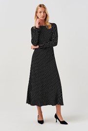 Scarlett Spot Long Sleeve Midi Dress
