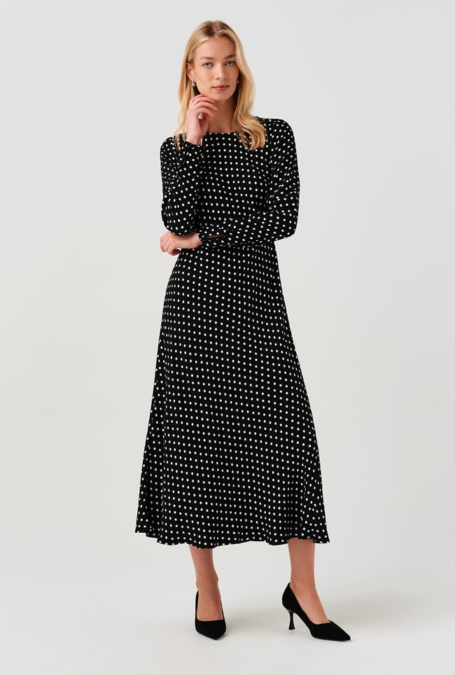 Scarlett Spot Long Sleeve Midi Dress