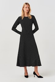 Scarlett Spot Long Sleeve Midi Dress