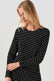 Scarlett Spot Long Sleeve Midi Dress