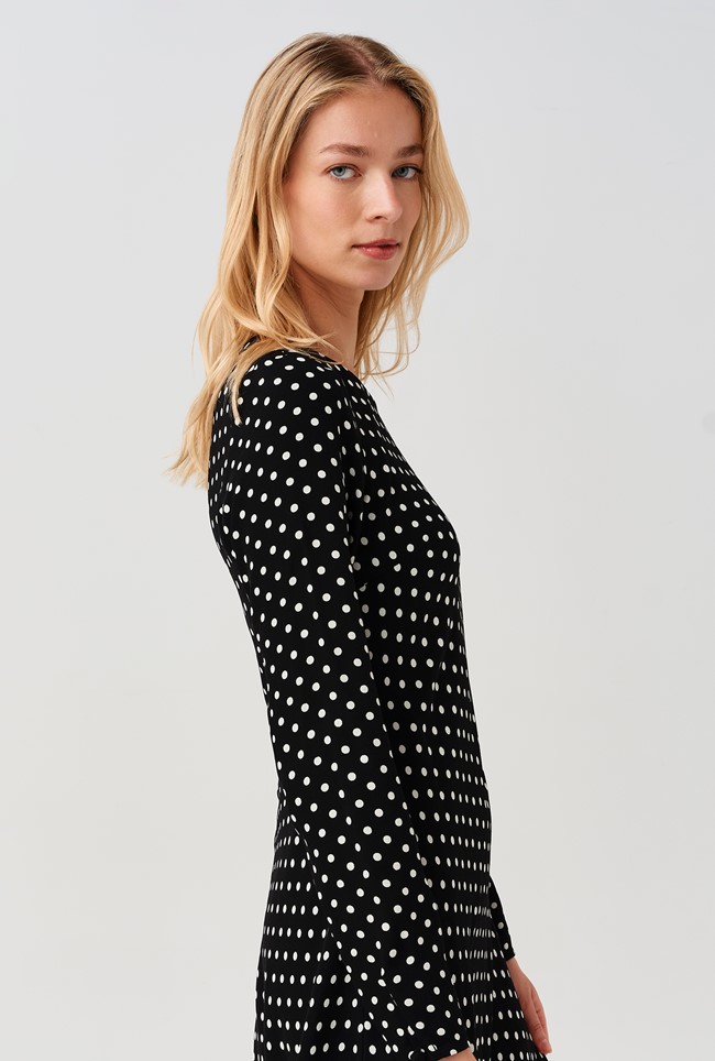 Scarlett Spot Long Sleeve Midi Dress