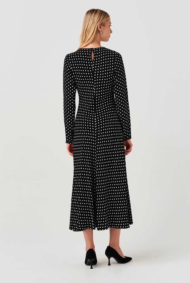 Scarlett Spot Long Sleeve Midi Dress