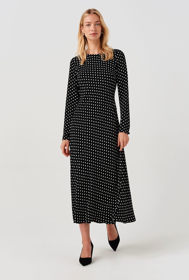 Scarlett Spot Long Sleeve Midi Dress